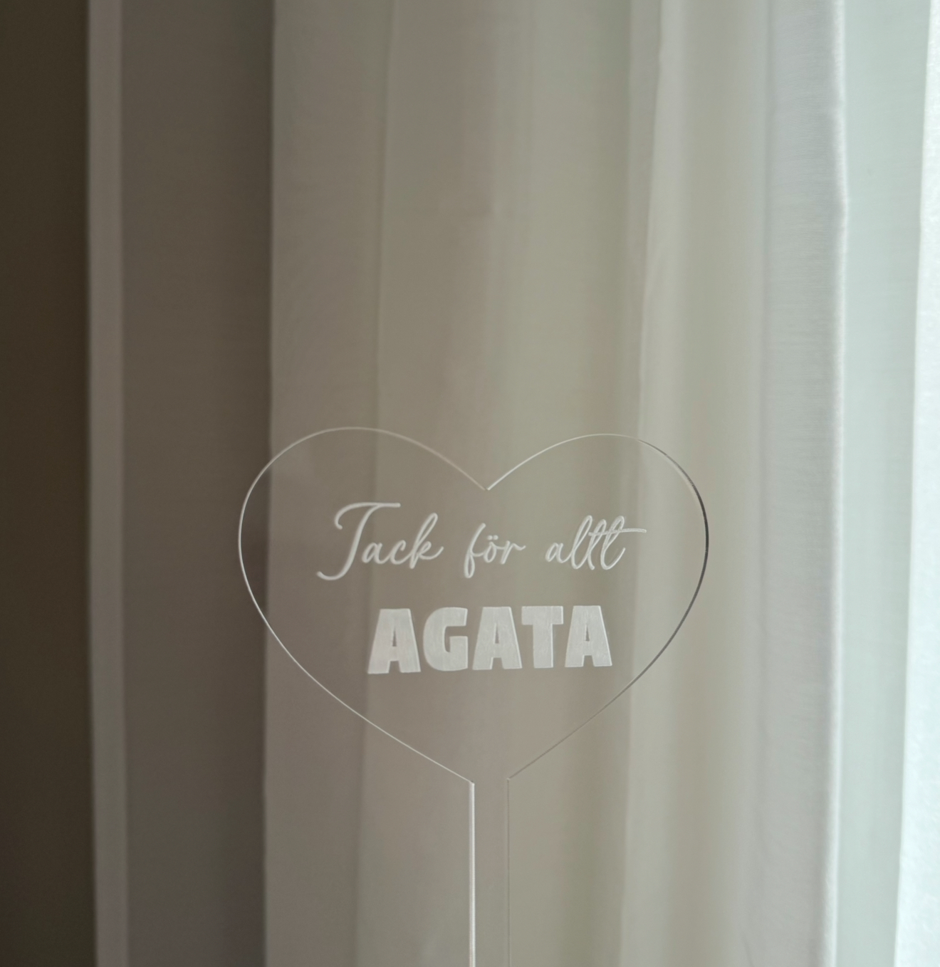 Blomsterpinne - Hjärta gravyr - Bild 6