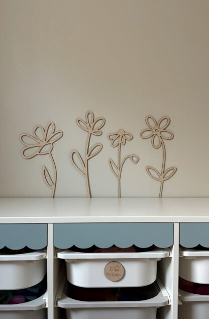 Blommor väggdekal 4-pack