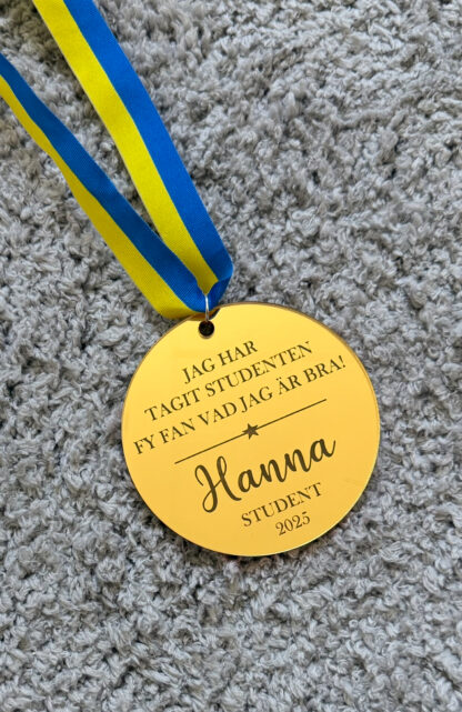 Studentmedalj - Rund - Bild 44