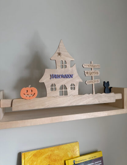 Skylt - Spökhus 3D akryl/trä - Bild 6