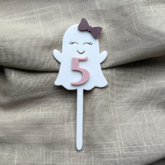 Caketopper - Spöke med siffra/namn