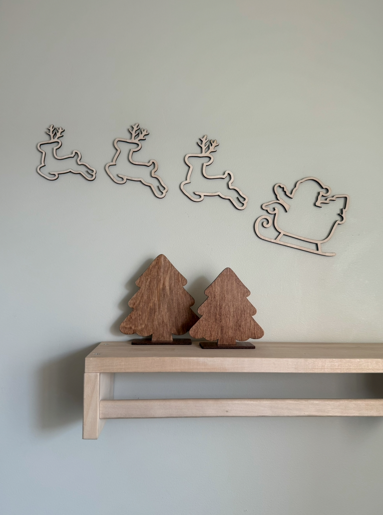 Väggdekal - Släde med renar 4-pack - Bild 2