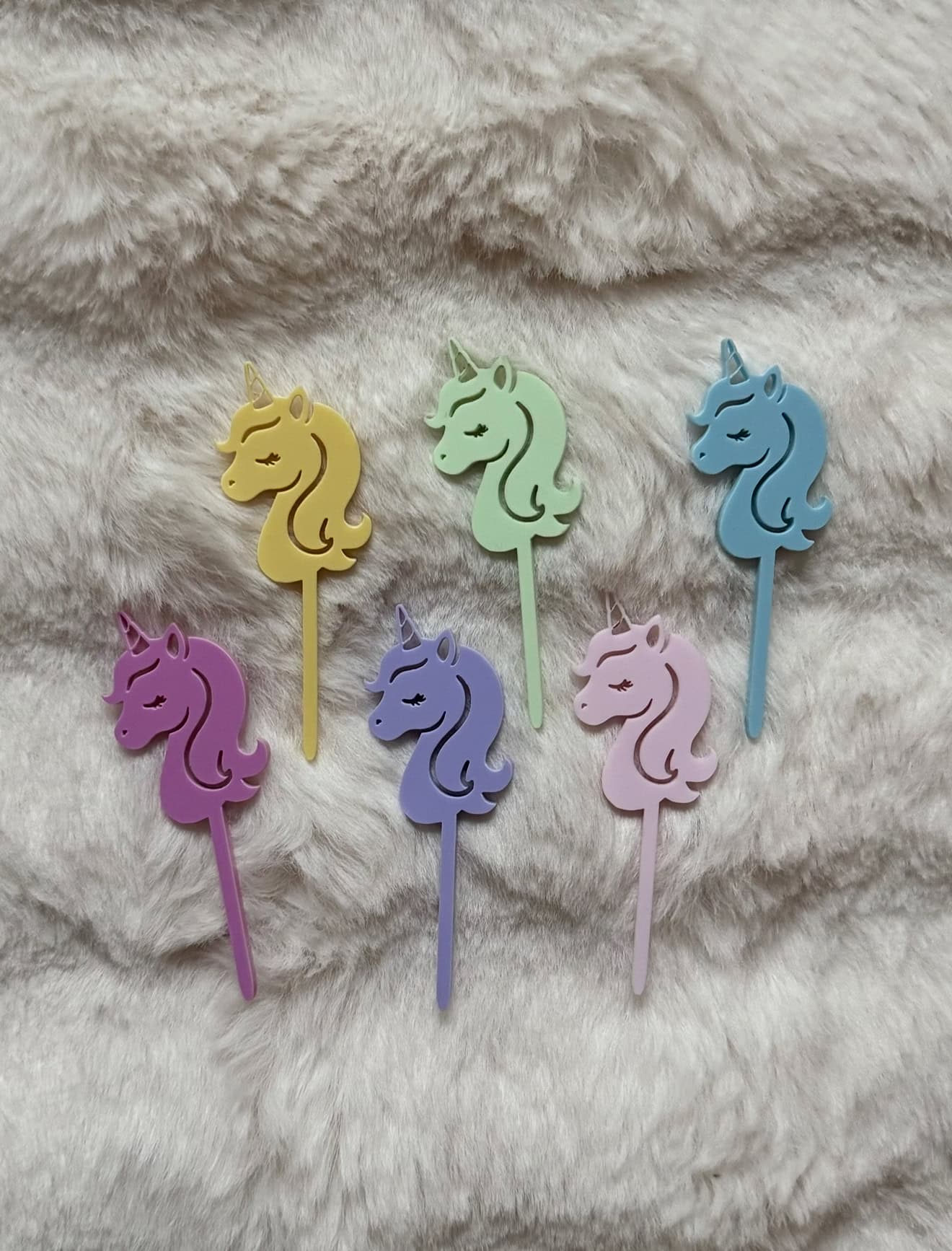 Cupcake-toppers - Enhörning 6-pack - Bild 2