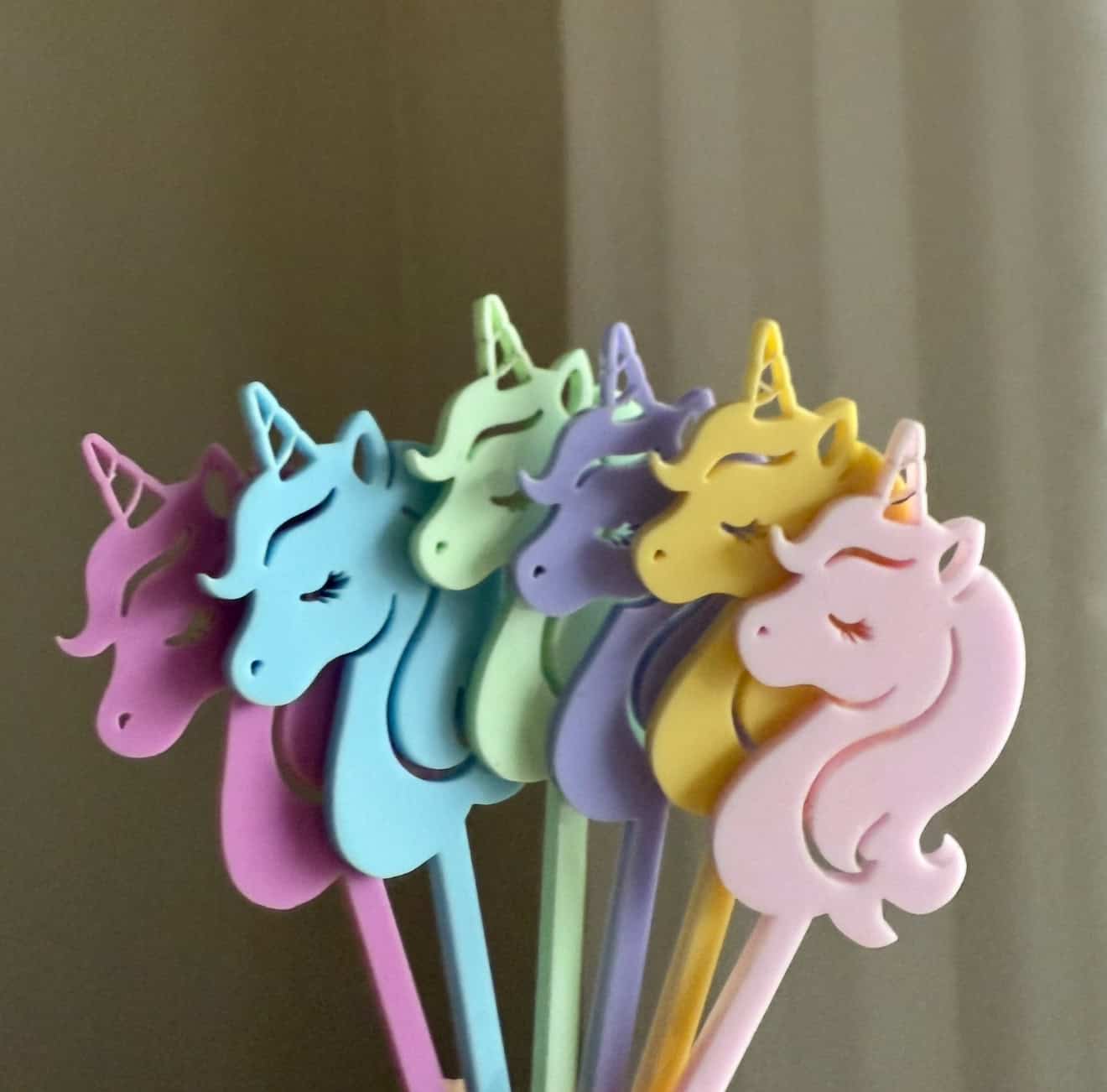 Cupcake-toppers - Enhörning 6-pack